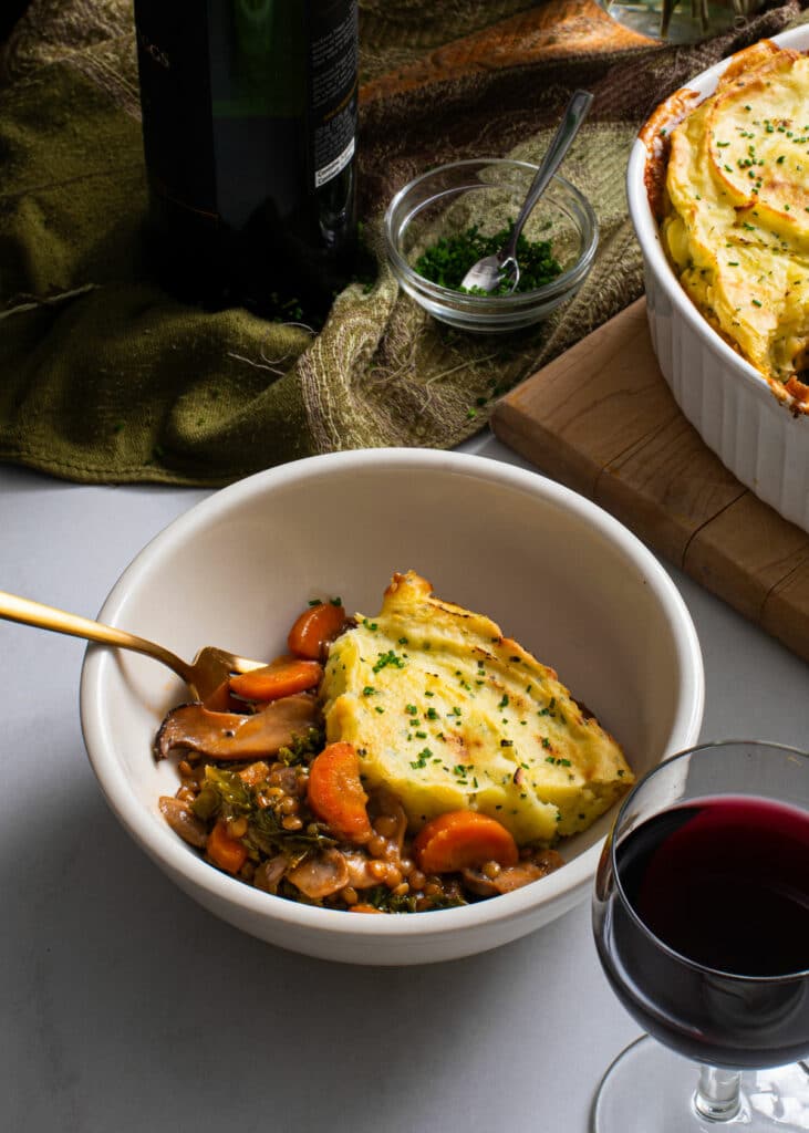 Mixed Mushroom Lentil Cottage Pie