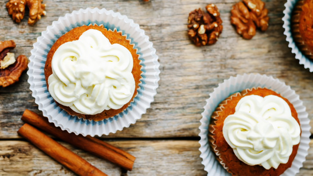Carrot Walnut Cupcakes with Lemon Buttercream Frosting - Produce Made Simple